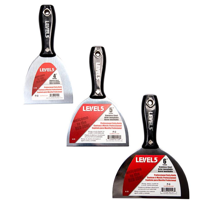 LEVEL 5 Професионална Шпакла 5"/127mm с пластмасова ръкохватка