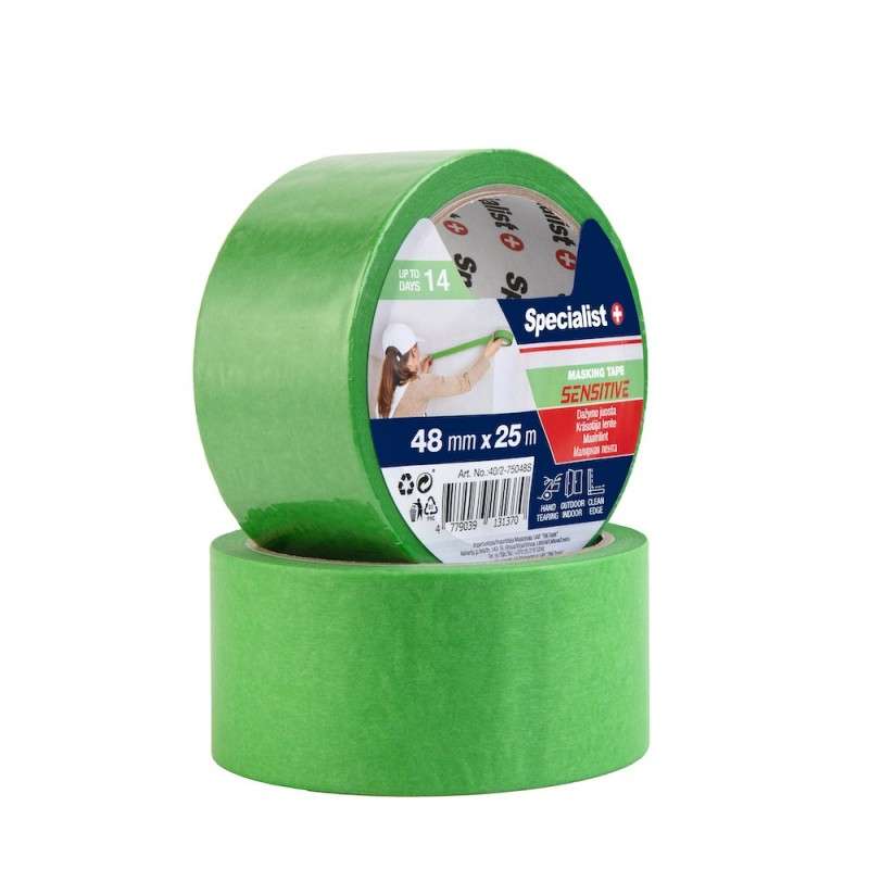 Specialist+ Хартиено тиксо 25m x 48mm