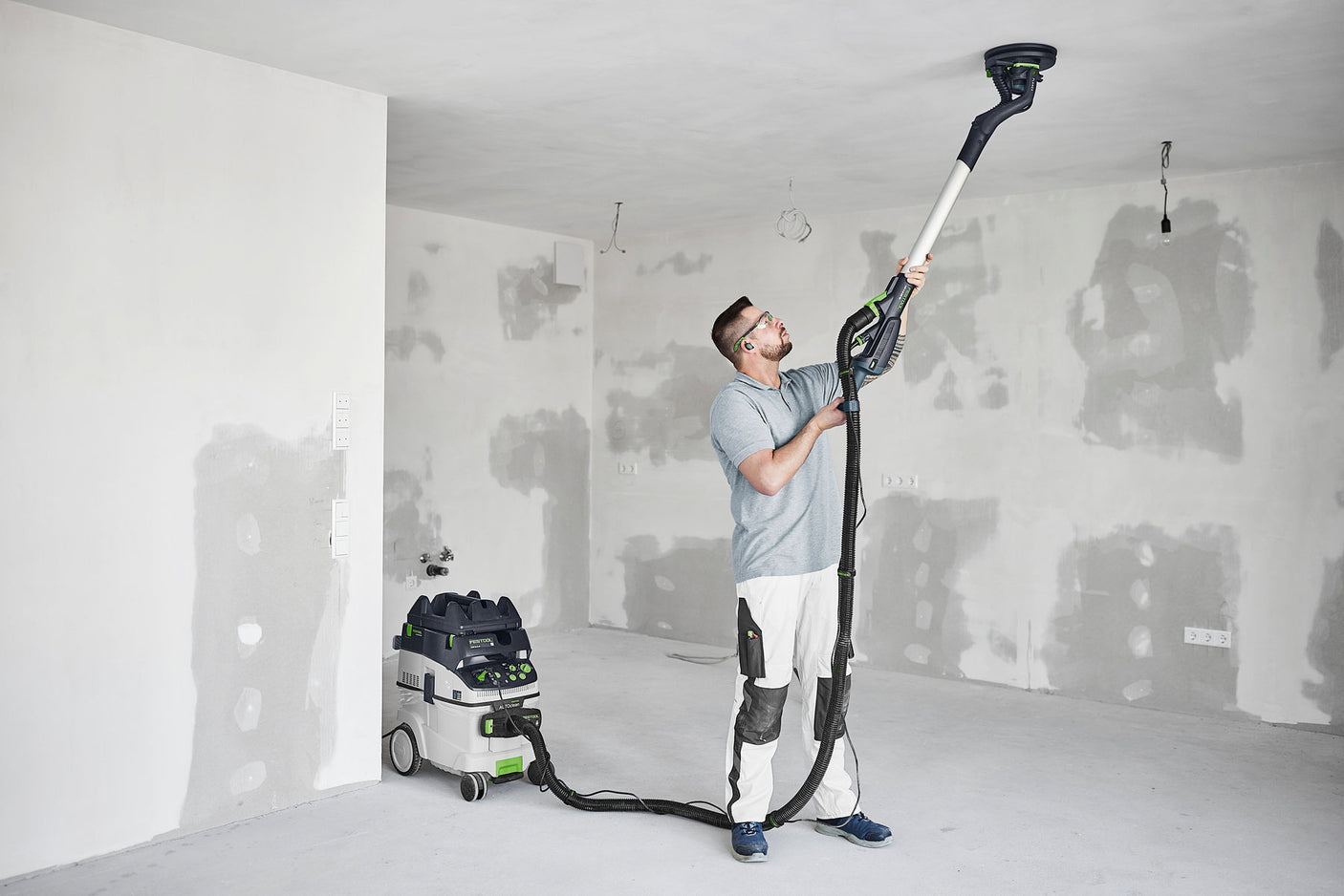 Festool Комплект ръчна шлифовачка с дълга дръжка и прахосмукачка PLANEX LHS 2-M 225 EQ/CTL 36-Set