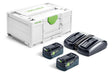 Festool Енергиен комплект SYS 18V 2xHP5,0/TCL6DUO