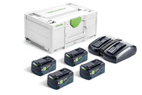 Festool Енергиен комплект SYS 18V 4xHP5,0/TCL6DUO