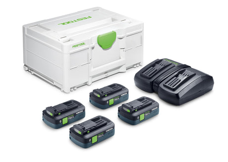 Festool Енергиен комплект SYS 18V 4xTBX4/TCL6DUO