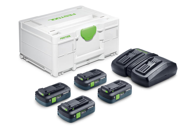 Festool Енергиен комплект SYS 18V 4xTBX4/TCL6DUO