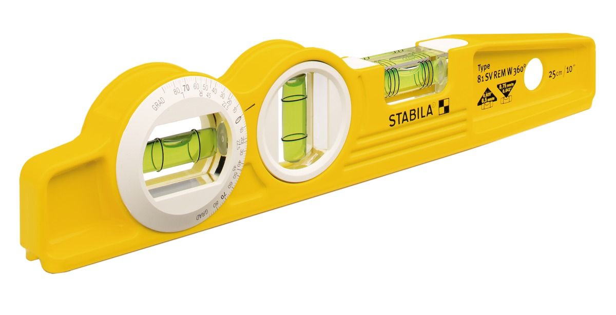 STABILA Алуминиев нивелир type 81SV REM W360 Torpedo 25 cm