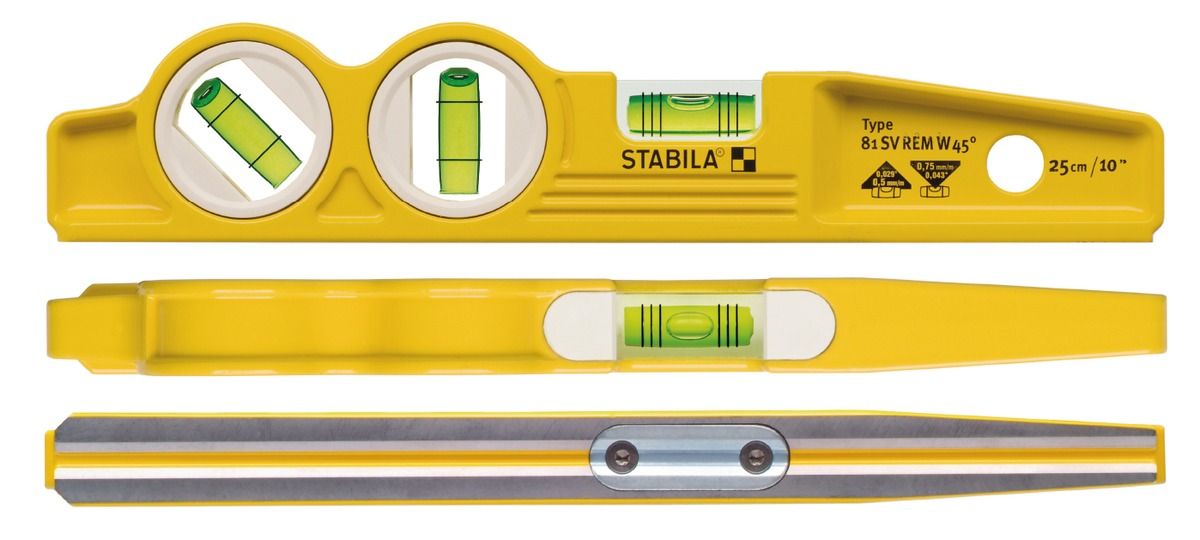 STABILA Алуминиев нивелир type 81SV REM W45 Torpedo 25 cm