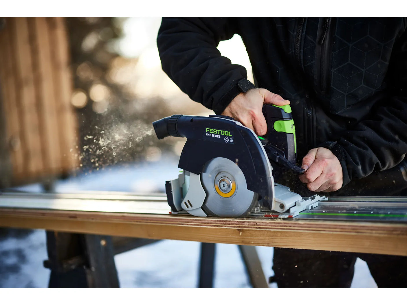 Festool Акумулаторен ръчен циркулярен трион HKC 55 KEB-Basic