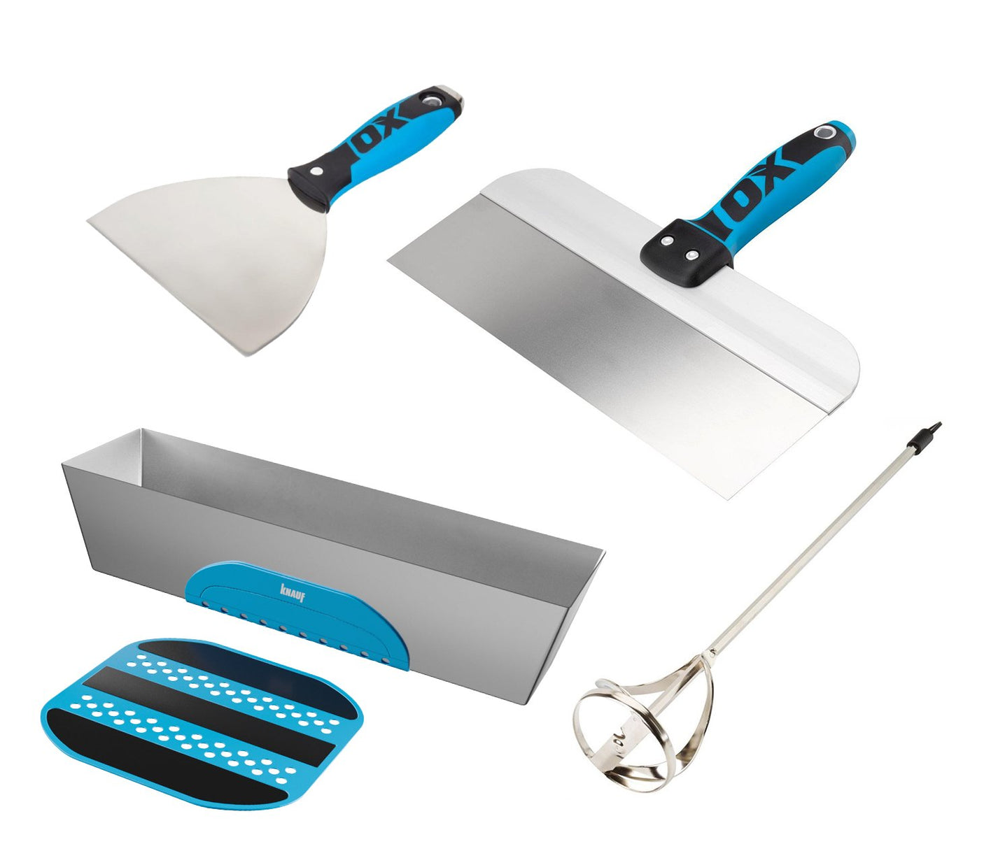 Комплект шпакли OX PRO, бъркалка и вана