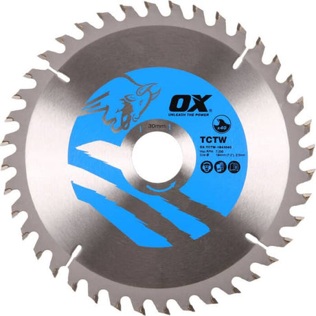 OX Циркулярен диск за дърво 184/30мм, 40 зъба ATB