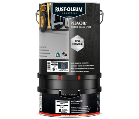 RUST OLEUM Pegakote Боя за плочки / Светло сиво, RAL 7016, 5L