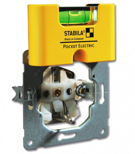 STABILA Джобен нивелир с калъф за колан Pocket Electric 7см