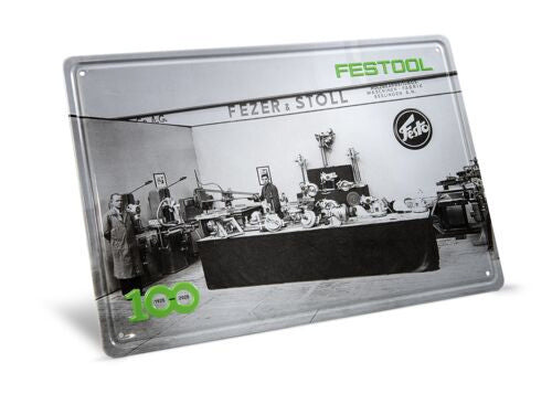 Festool Метална табелка с ретро панаирен щанд по случай 100 години MES-FT2 100Y