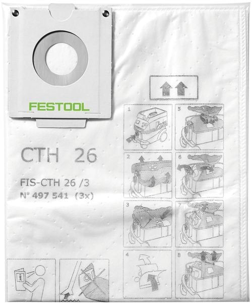 Festool Филтърна торба FIS-CTH 26/3 броя